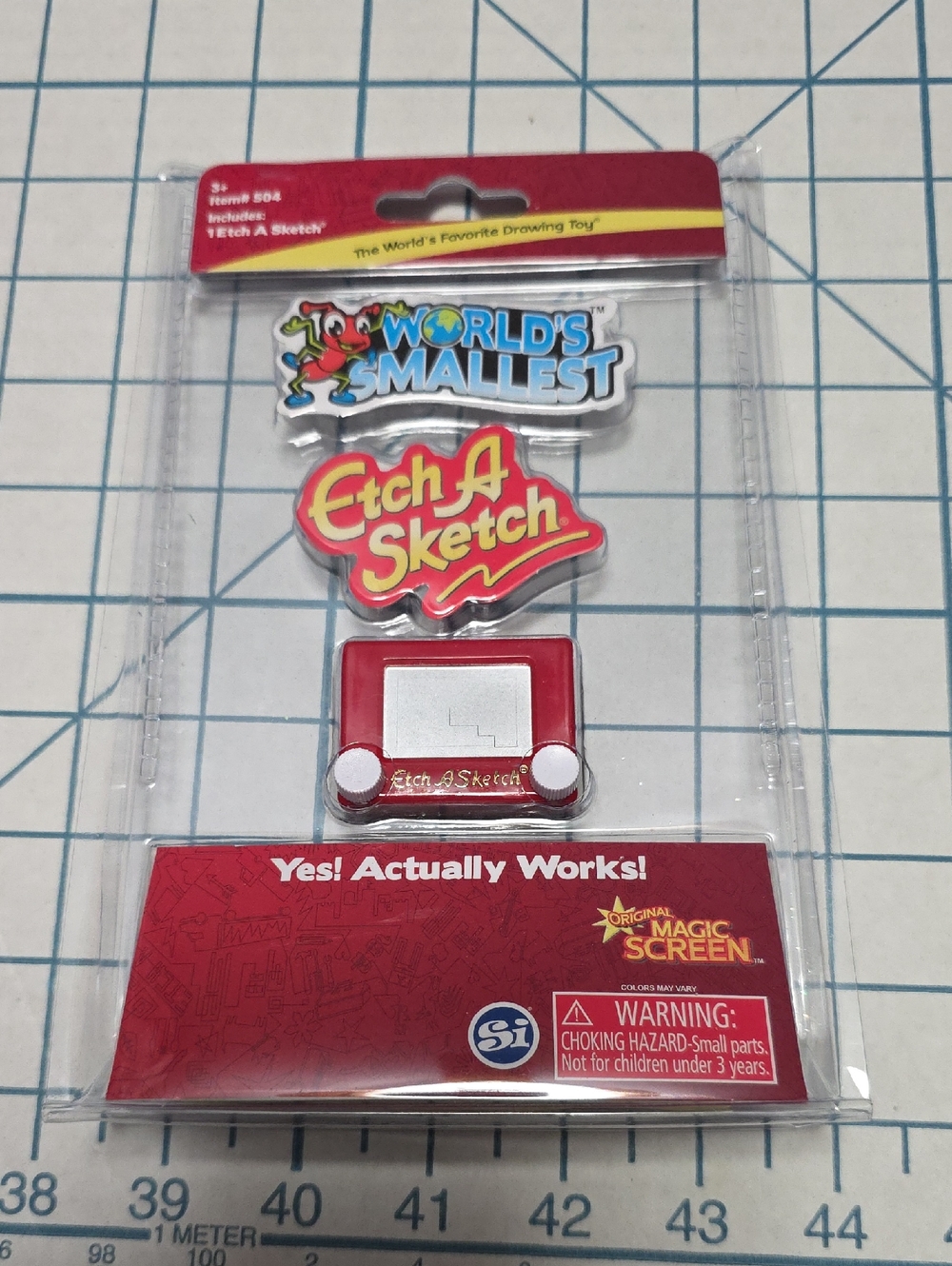 World's Smallest Etch A Sketch Mini Toy - Red NIP